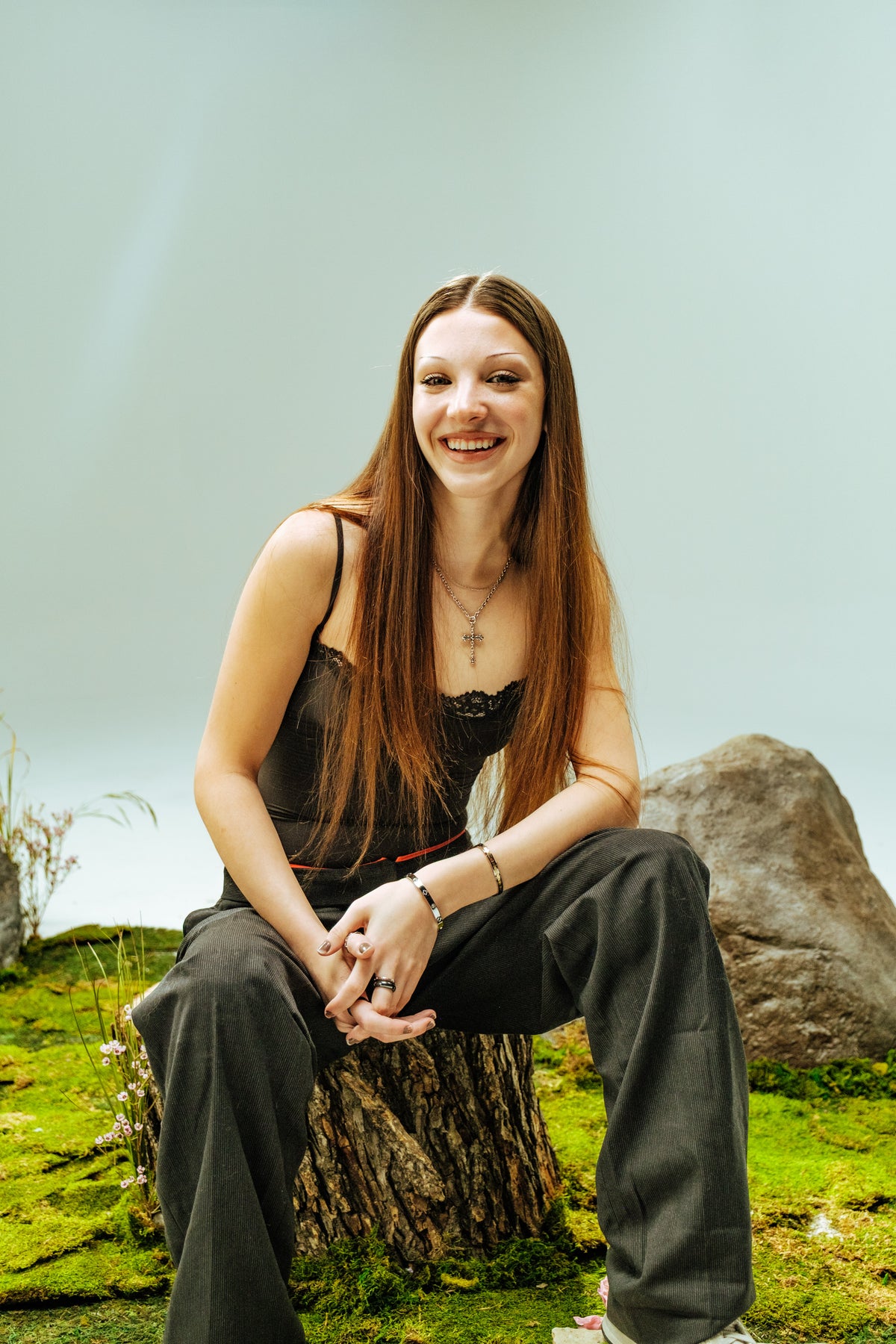 A Vybrance Labs community member at an Austin trailhead