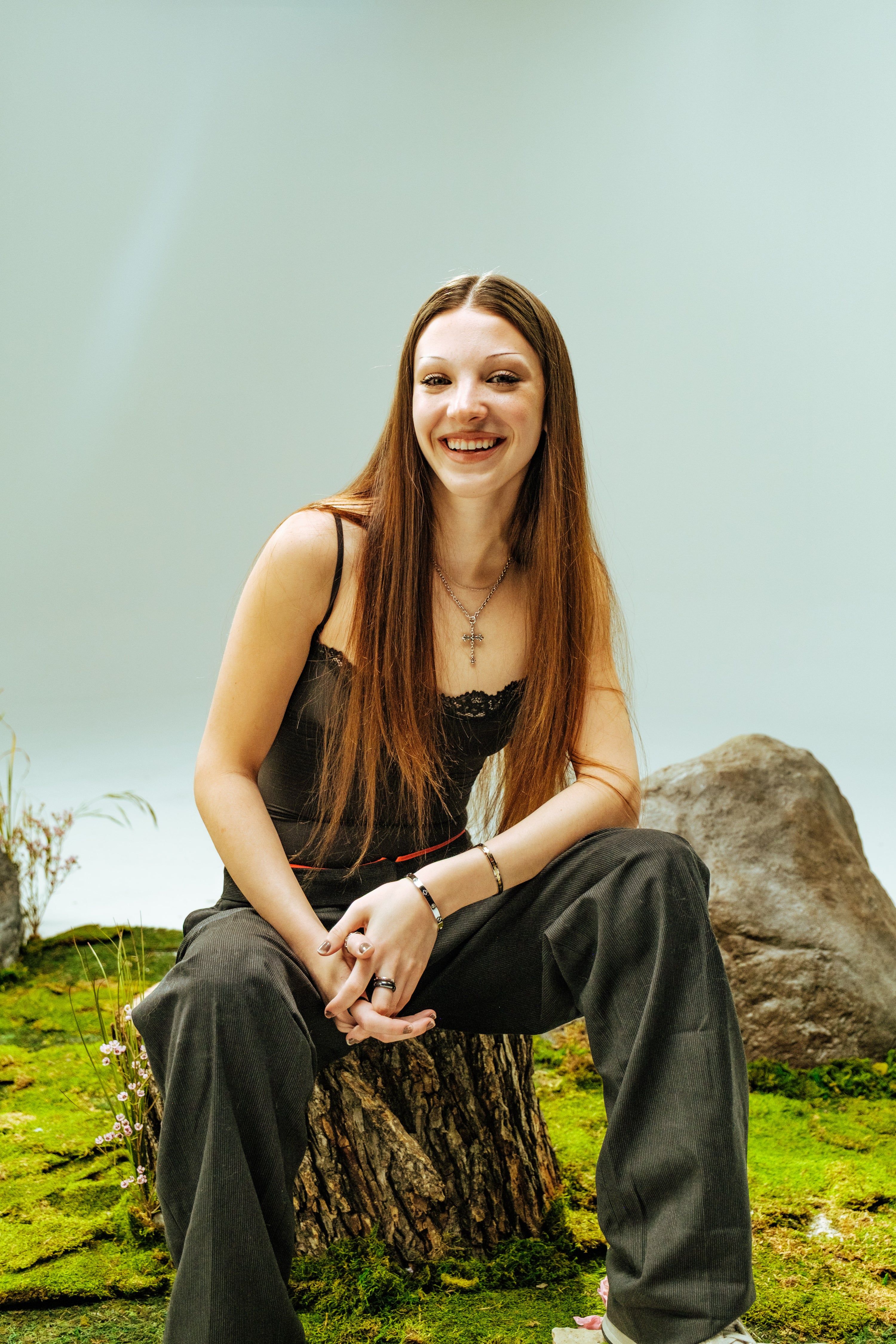 A Vybrance Labs community member at an Austin trailhead